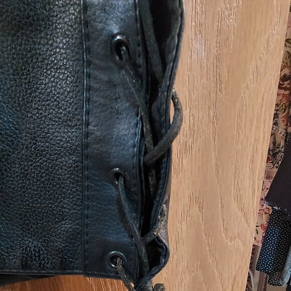 Silver Bike Leather Vest - Picture 3 of 6